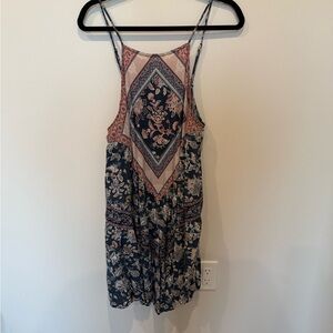 American Eagle Floral Patterned Spaghetti Strap Dress
